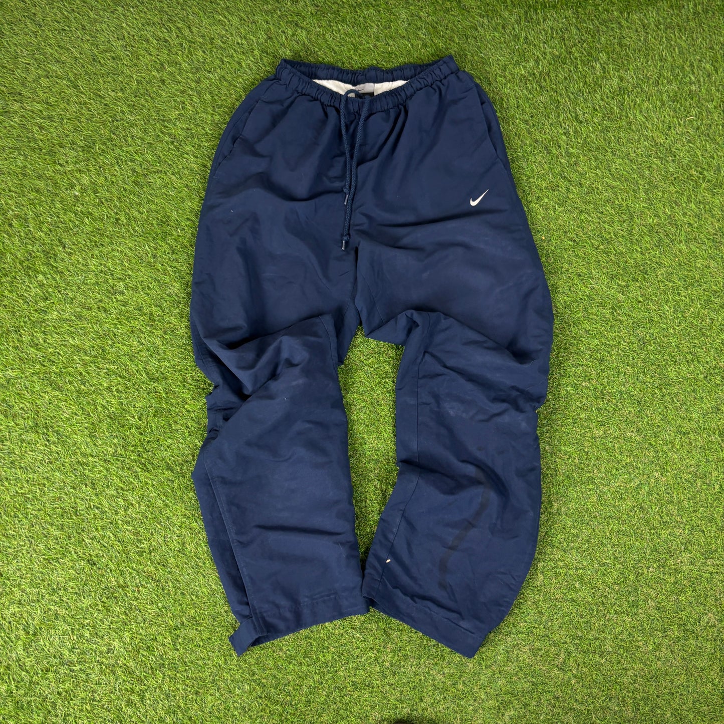 00s Nike Windbreaker Jacket + Joggers Set Blue Small