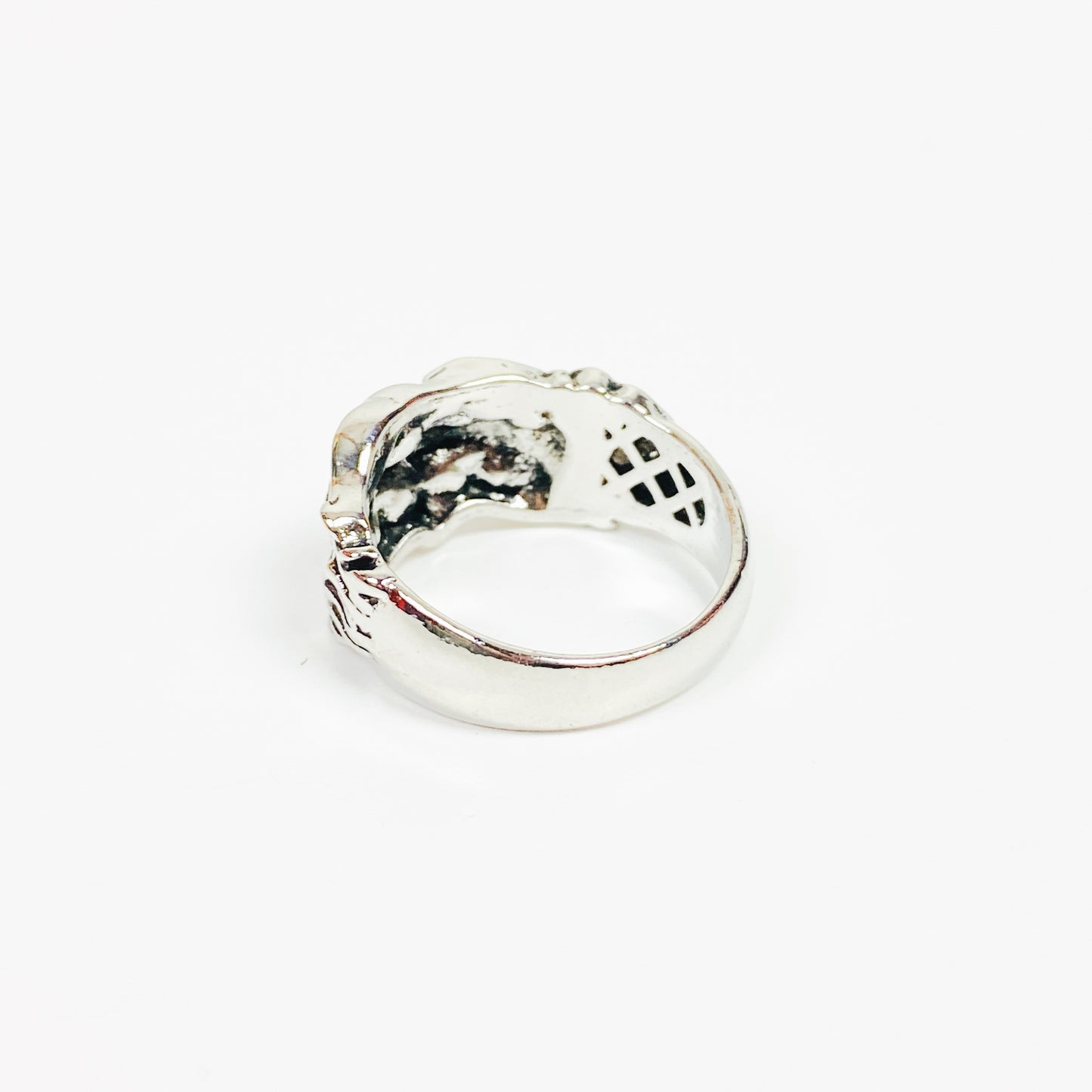 Retro Vintage Statue Ring Silver