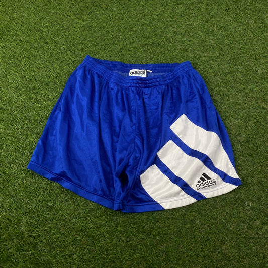 90s Adidas Equipment Football Shorts Blue Large