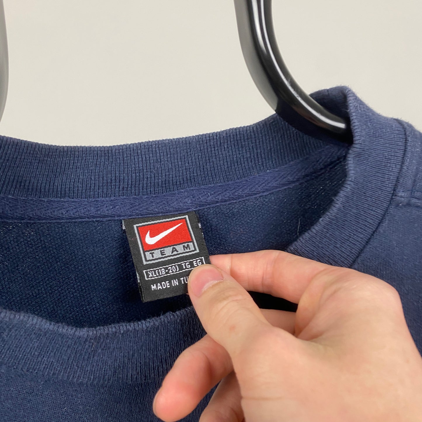 90s Nike Barcelona Centenary Sweatshirt Blue Small