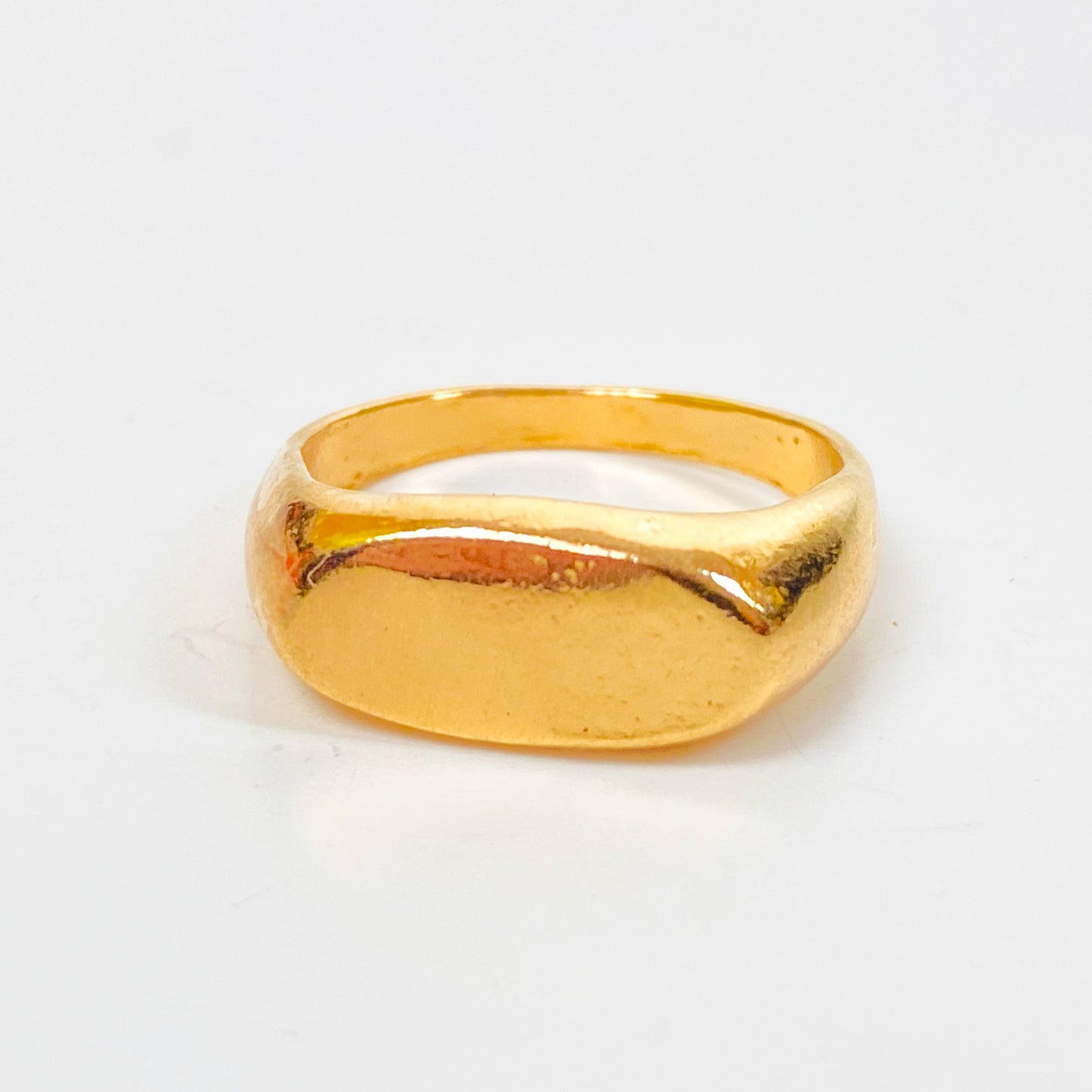 Signet Block Ring Gold