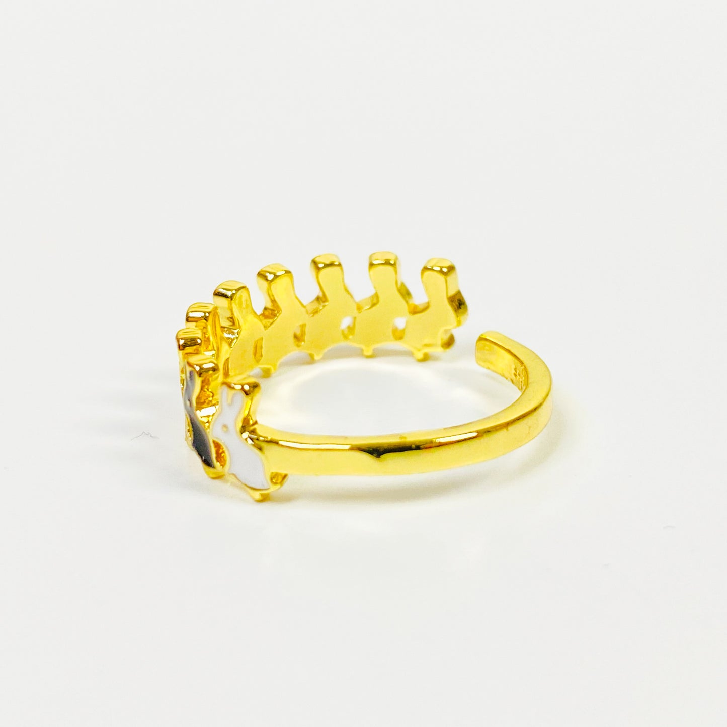 Retro Adjustable Rabbit Ring Gold
