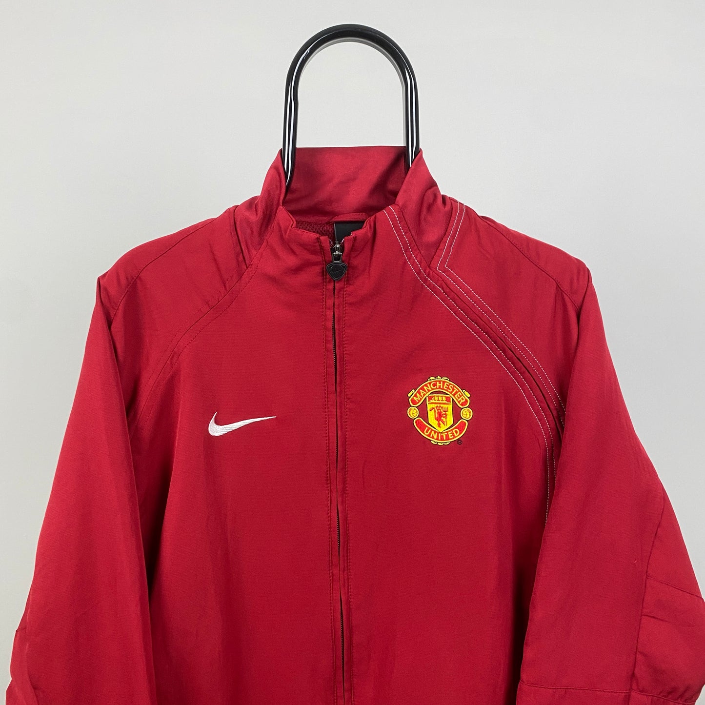 00s Nike Manchester United Windbreaker Jacket Red Small