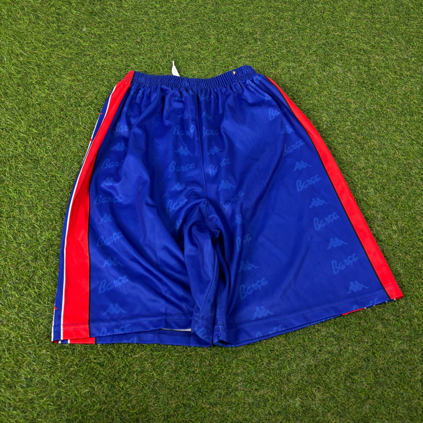 90s Kappa Barcelona Football Shorts Blue Small