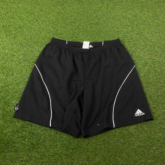 00s Adidas Football Shorts Black Large