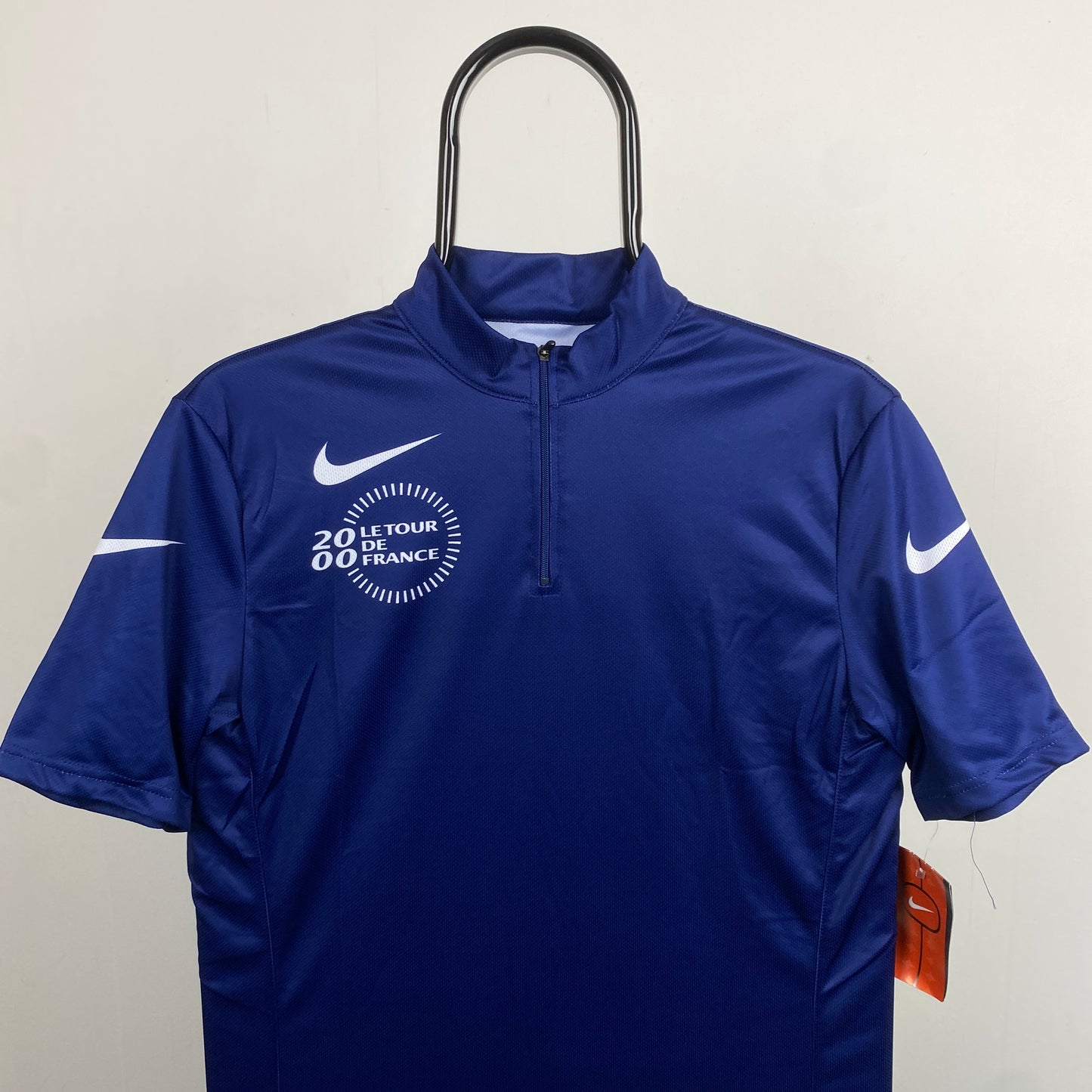 00s Nike Tour De France Cycling T-Shirt Blue Large