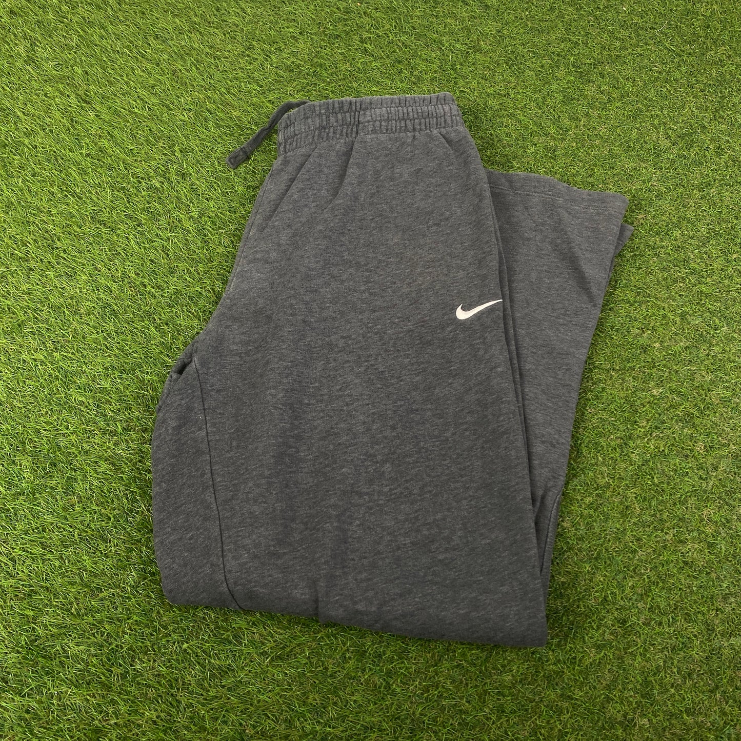 00s Nike Wide Leg Cotton Joggers Grey Large