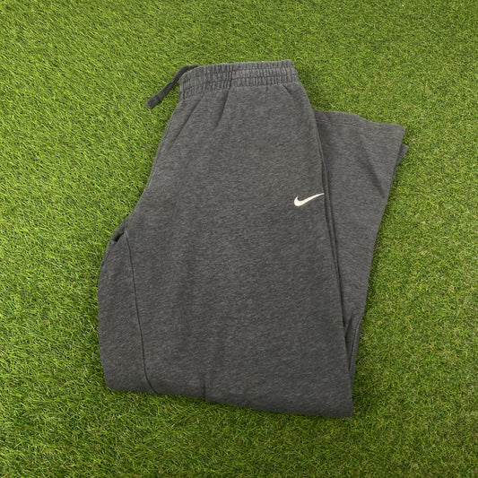 00s Nike Wide Leg Cotton Joggers Grey Large