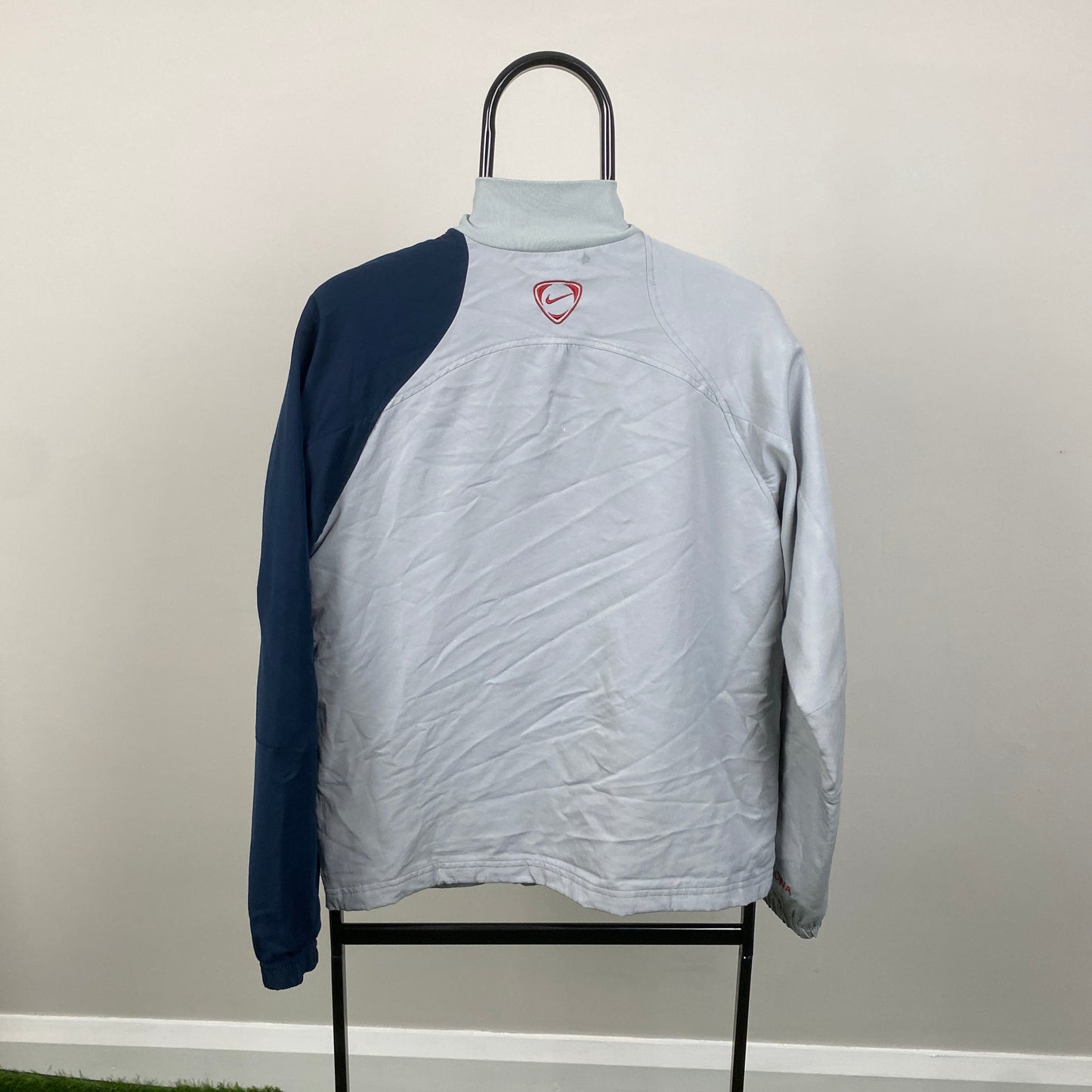 00s Nike Barcelona Windbreaker Jacket Grey Small