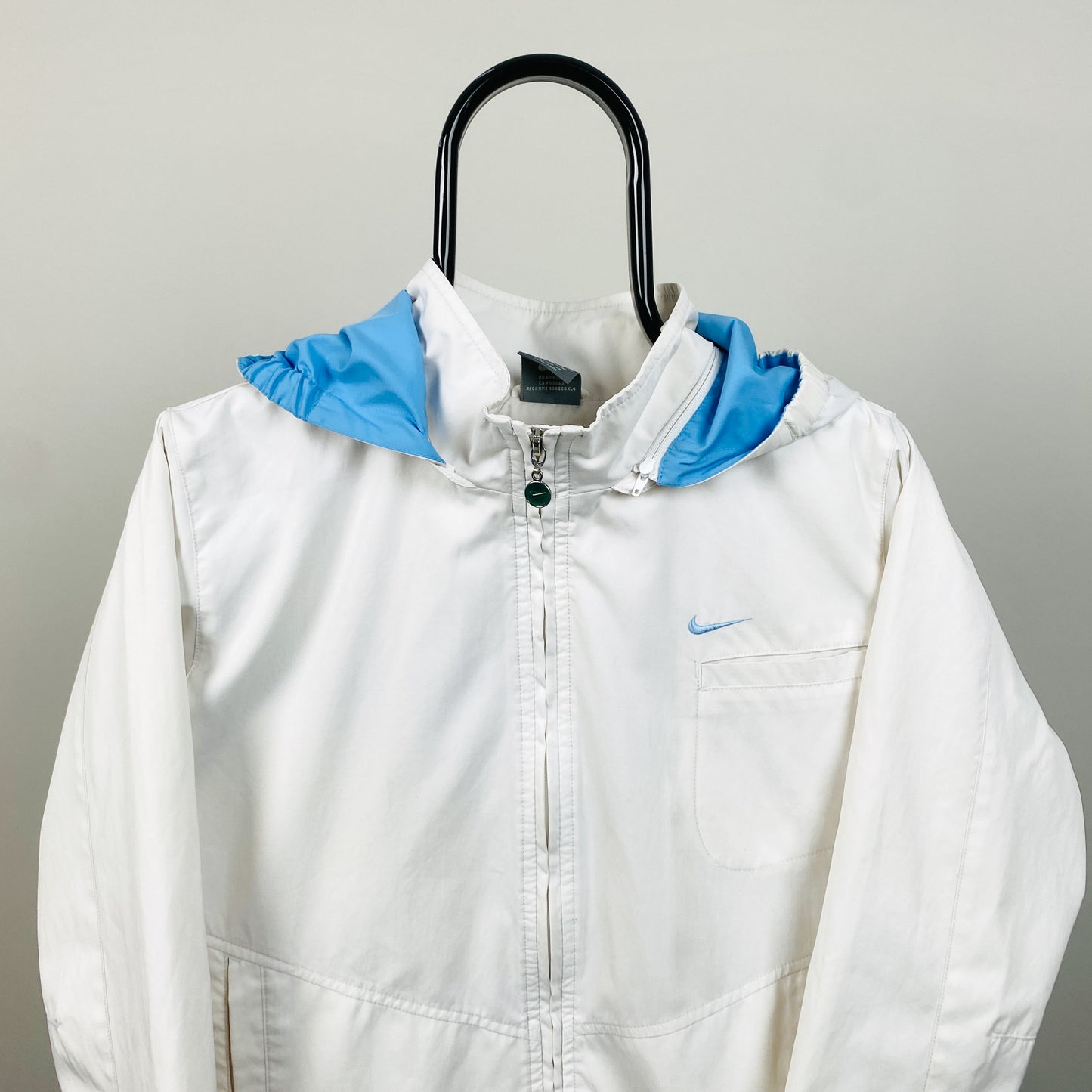 00s Nike Windbreaker Jacket White Small