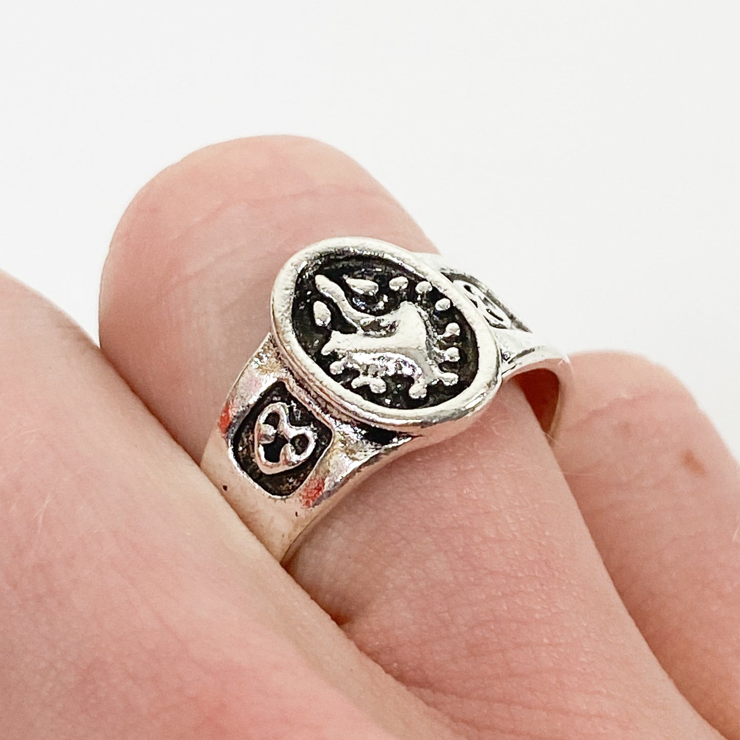 Retro Vintage Signet Ring Silver