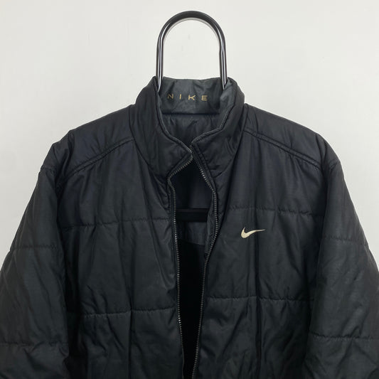 00s Nike Reversible Puffer Jacket Black Small