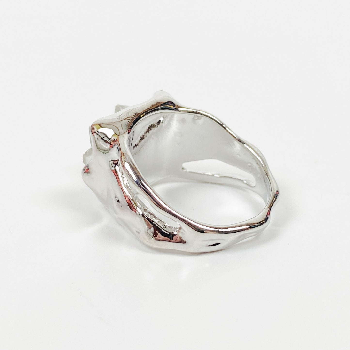 Retro Vintage Crystal Ring Silver