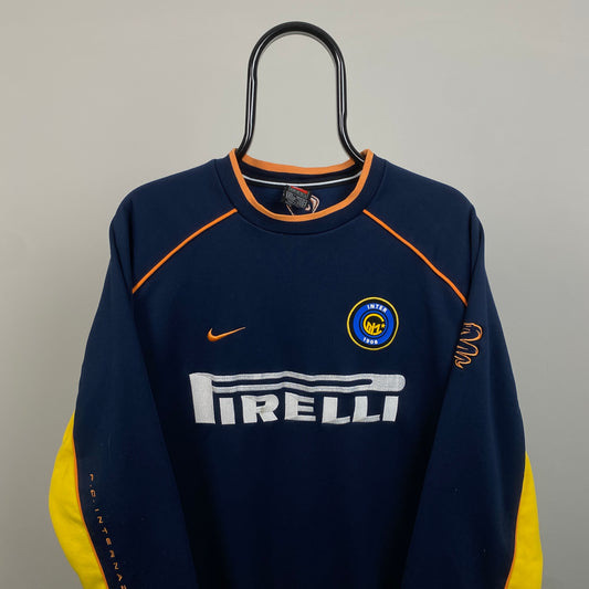 90s Nike Inter Milan Sweatshirt Blue Large