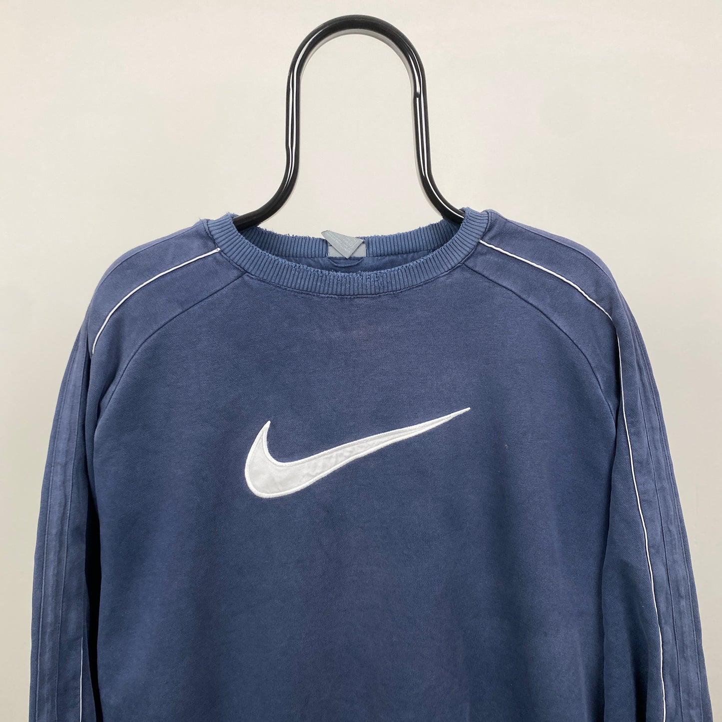 00s Nike Piping Sweatshirt Blue Medium
