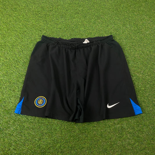 00s Nike Inter Milan Football Shorts Black XL