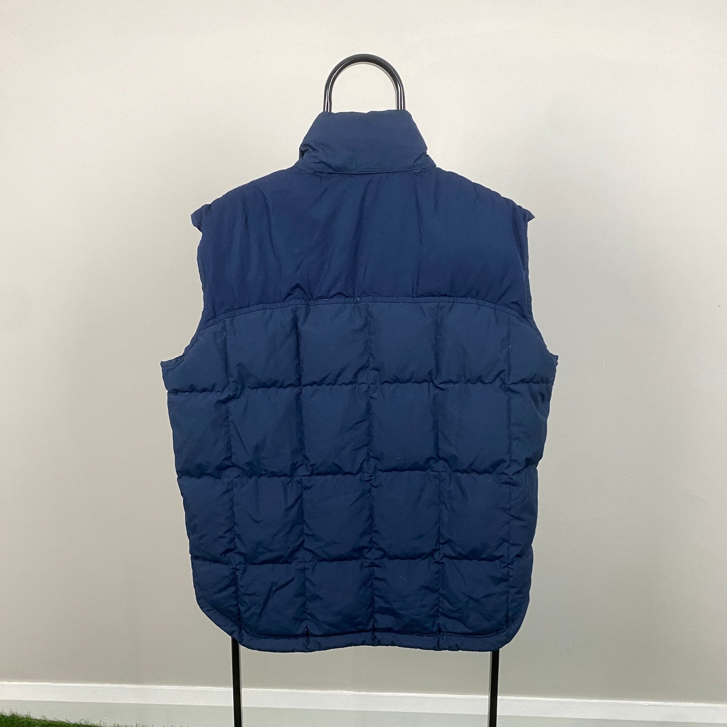 00s Nike Quilted Puffer Gilet Jacket Blue Large