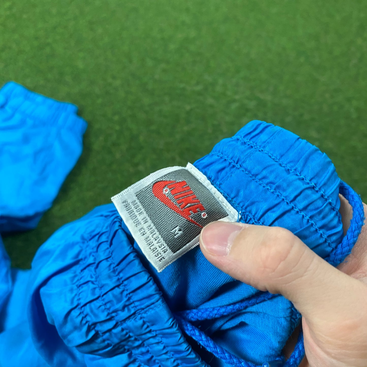 90s Nike Nylon Shell Joggers Blue Medium