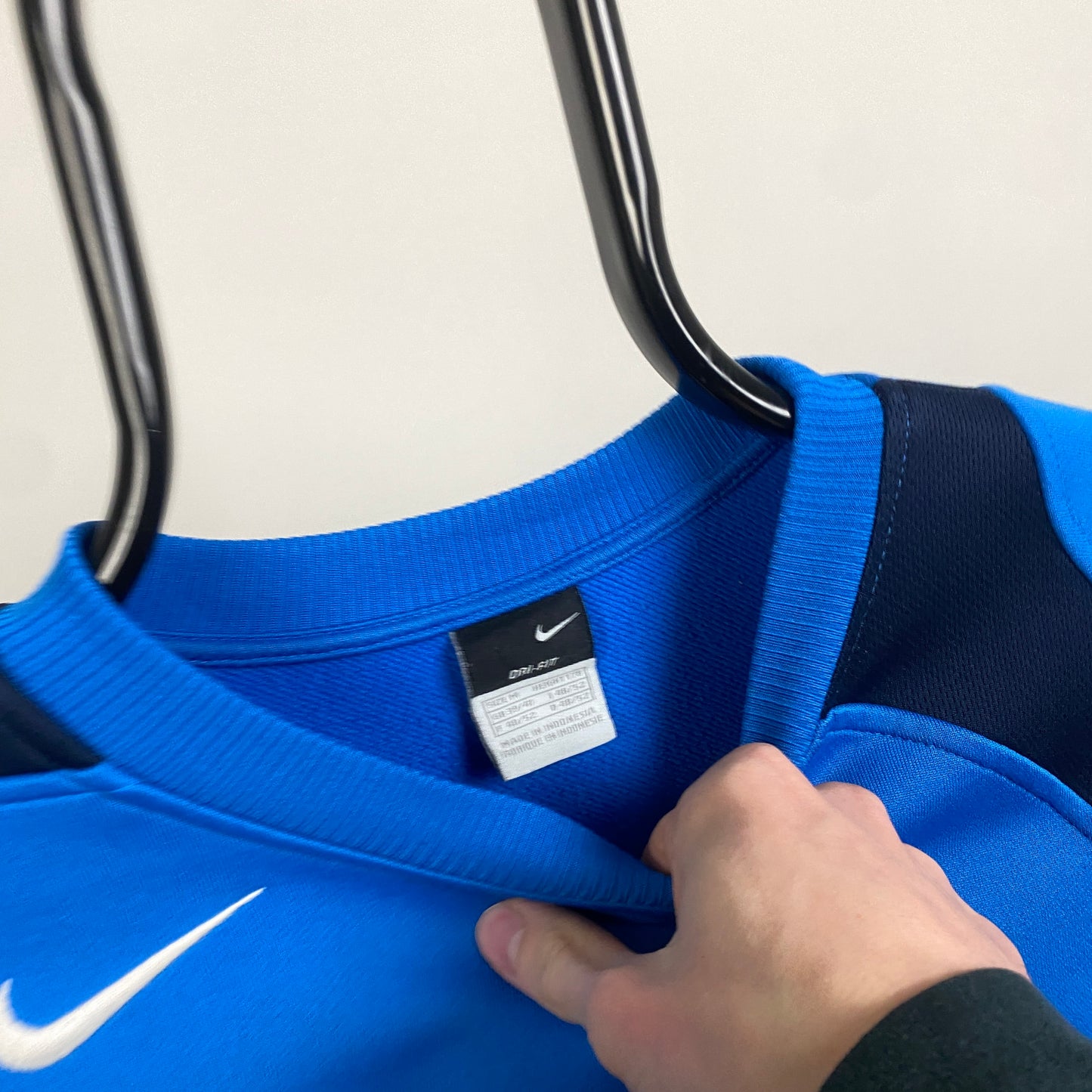 00s Nike Porto T90 Sweatshirt Blue Medium