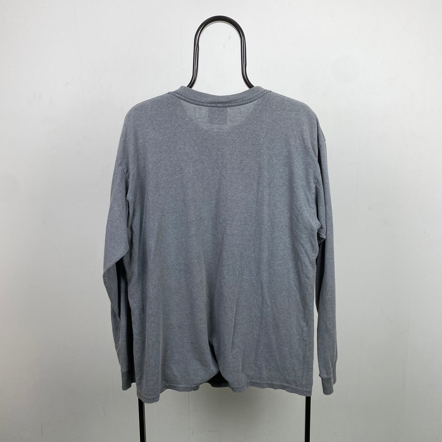 90s Nike Long Sleeve T-Shirt Grey Medium