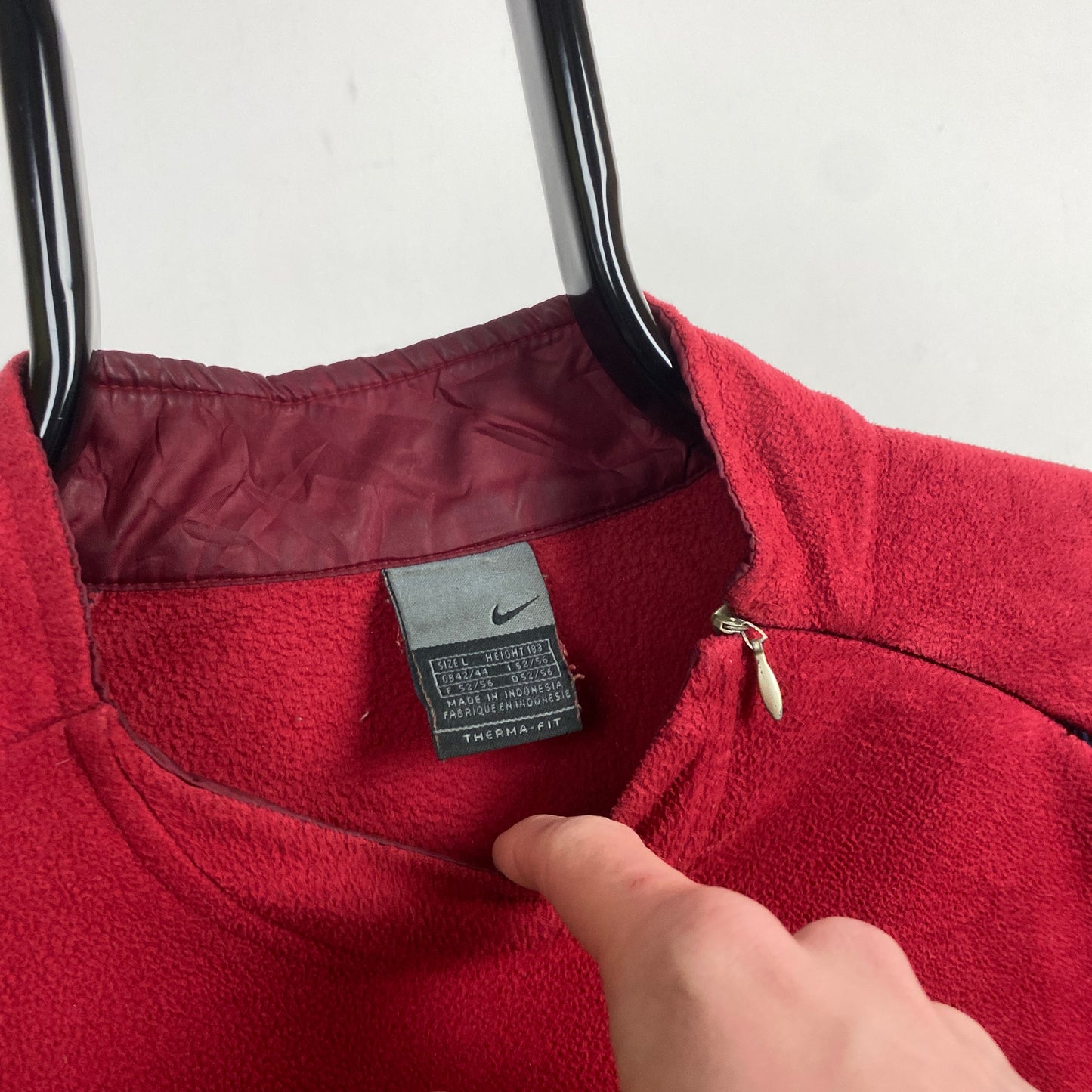 90s Nike Barcelona Fleece Sweatshirt Red Large