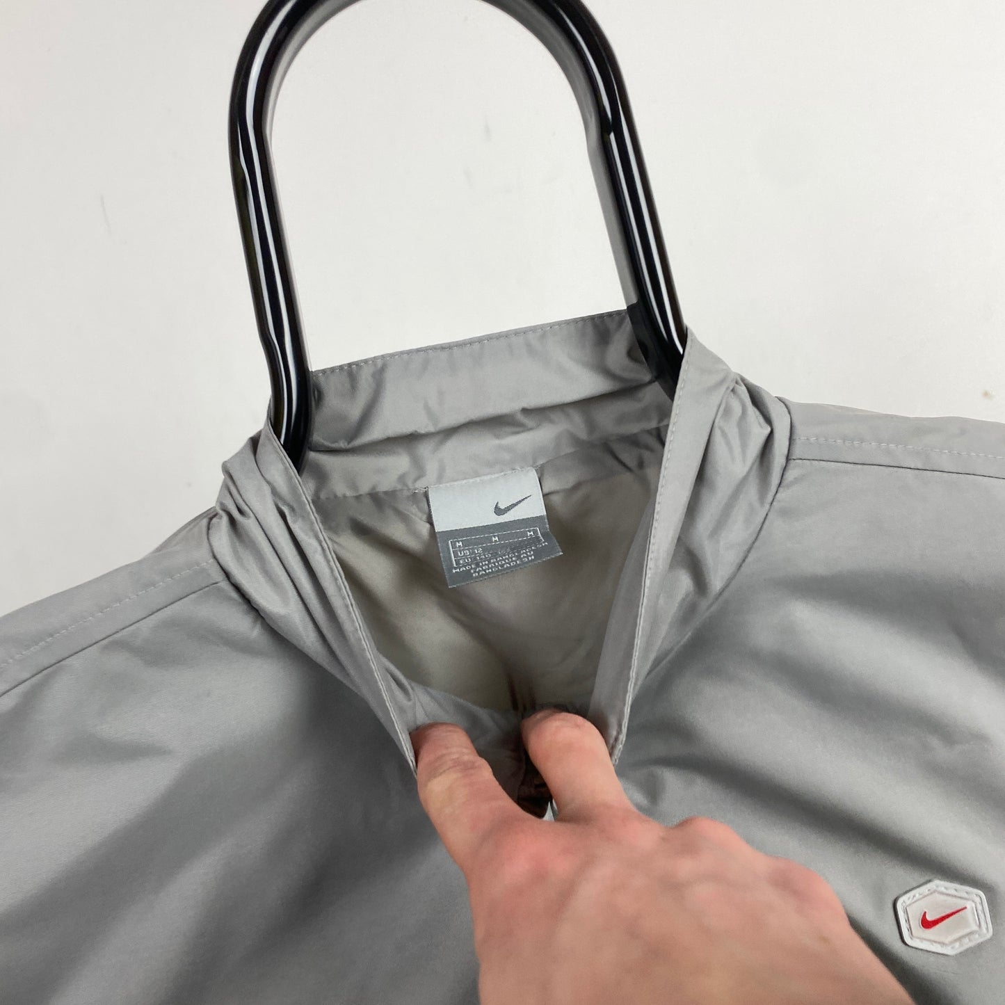 00s Nike Tn Hex Windbreaker Jacket Grey XS