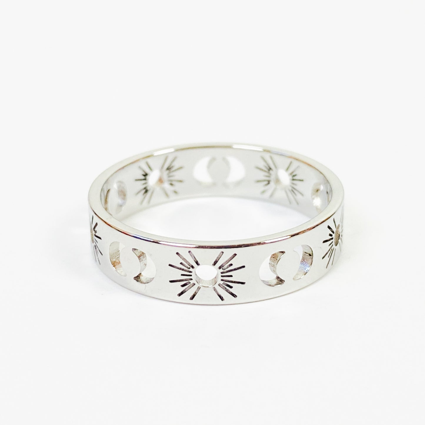 Retro Vintage Sun Ring Silver