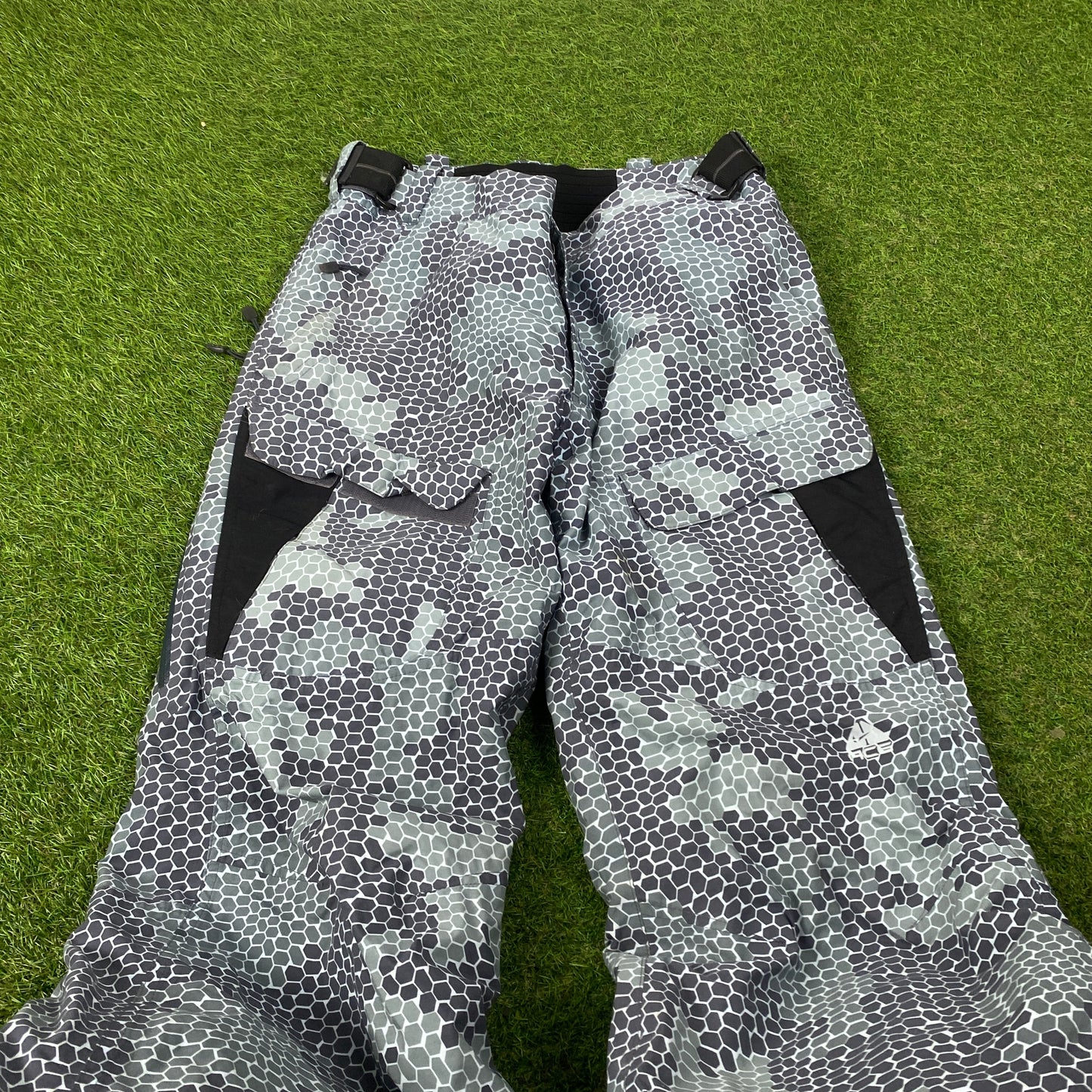 00s Nike ACG Ski Salopettes Trousers Joggers Grey Large