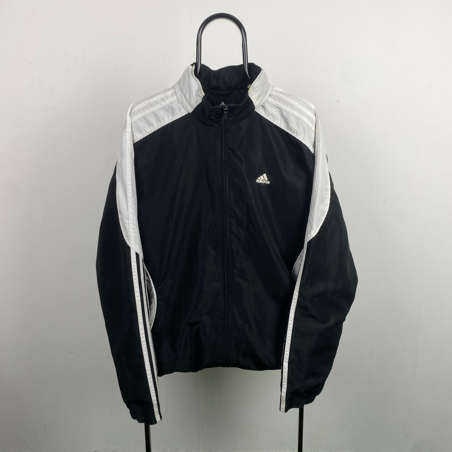 00s Adidas Piping Windbreaker Jacket Black XL