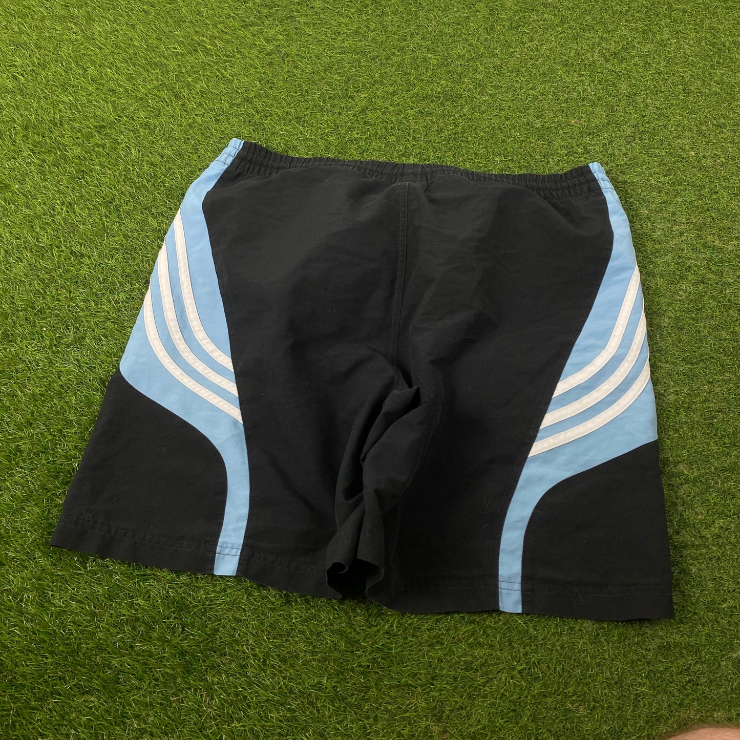 00s Adidas All Blacks Rugby Shorts Blue Large
