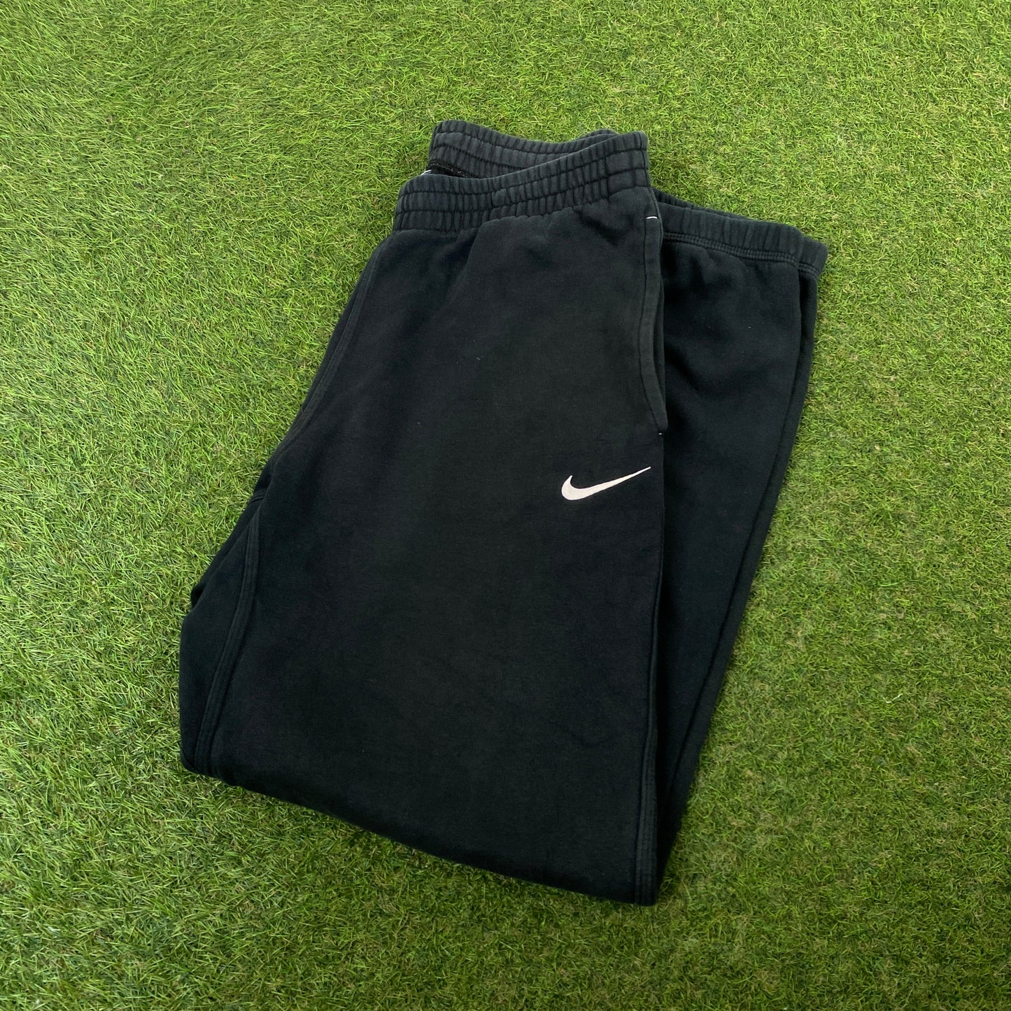 00s Nike Wide Leg Cotton Joggers Black Small