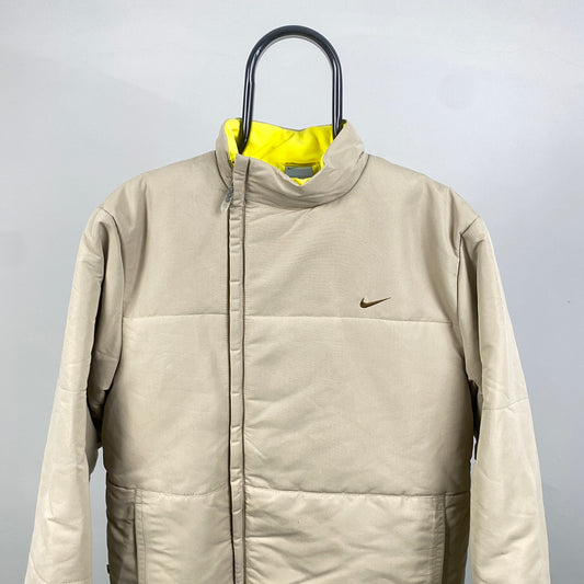 00s Nike Side Zip Puffer Jacket Brown Womens Large