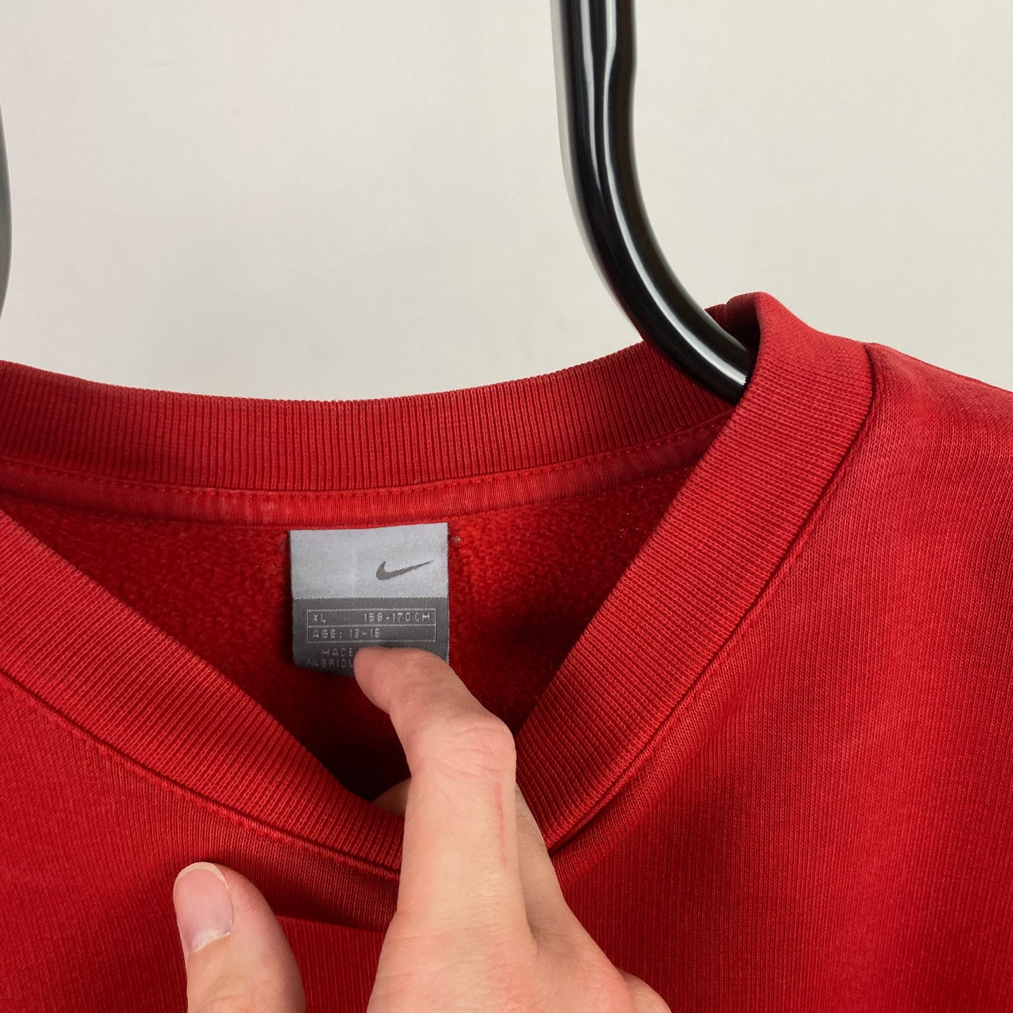 00s Nike Sweatshirt Red Small