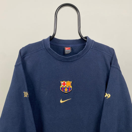 90s Nike Barcelona Centenary Sweatshirt Blue Small