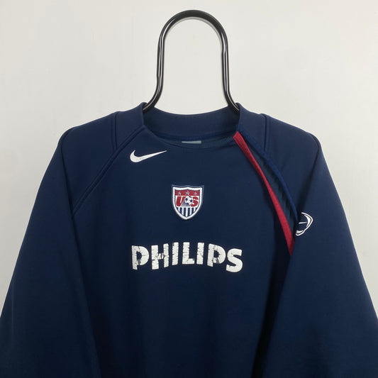 90s Nike USA Football Sweatshirt Blue XL