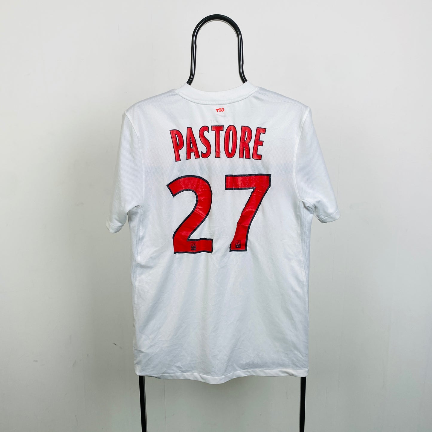00s Nike PSG Pastore Football Shirt T-Shirt White Small