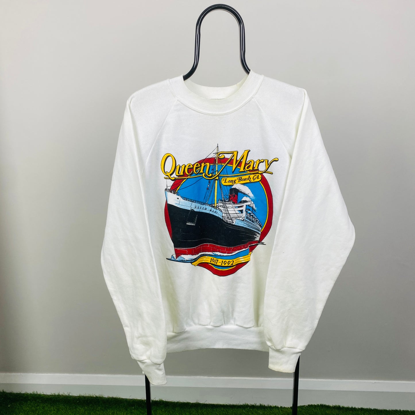 Oneita Queen Mary Sweatshirt White XL