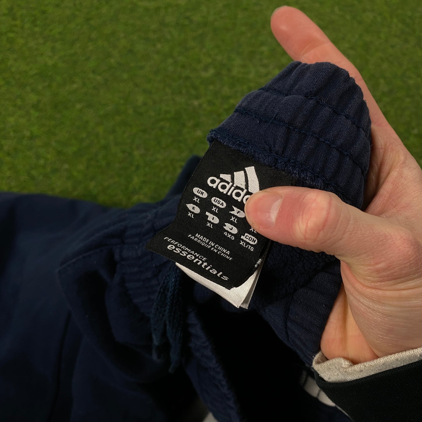 00s Adidas Cotton Joggers Blue XL