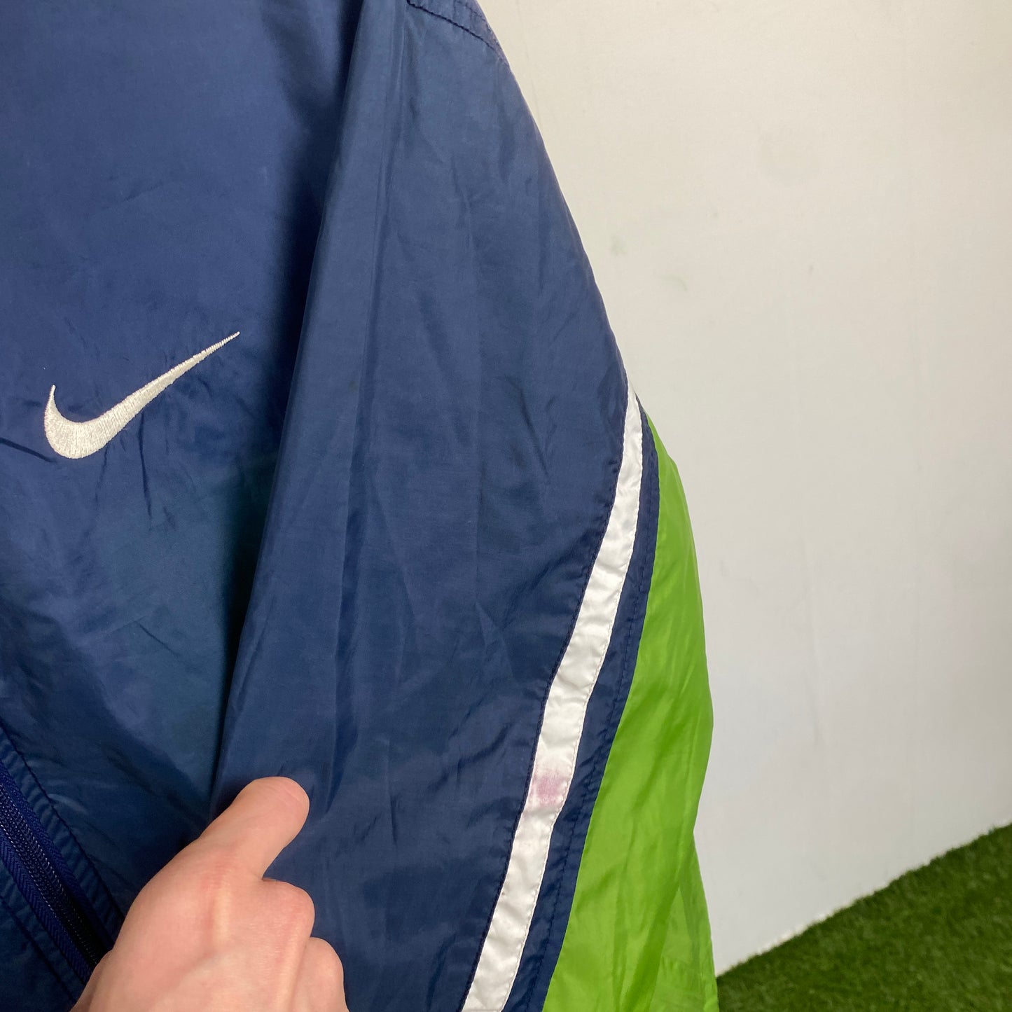 90s Nike Windbreaker Jacket Green Small