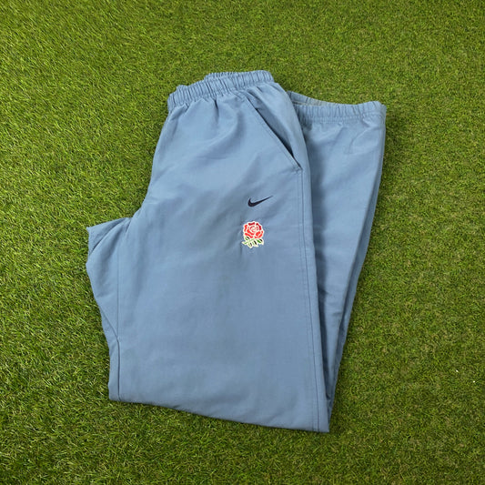 00s Nike England Rugby Joggers Blue Small