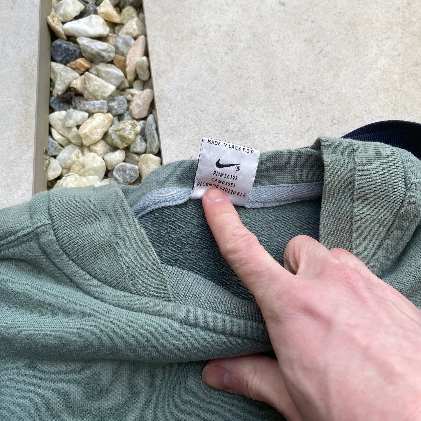 90s Nike Swoosh Sweatshirt Green Small