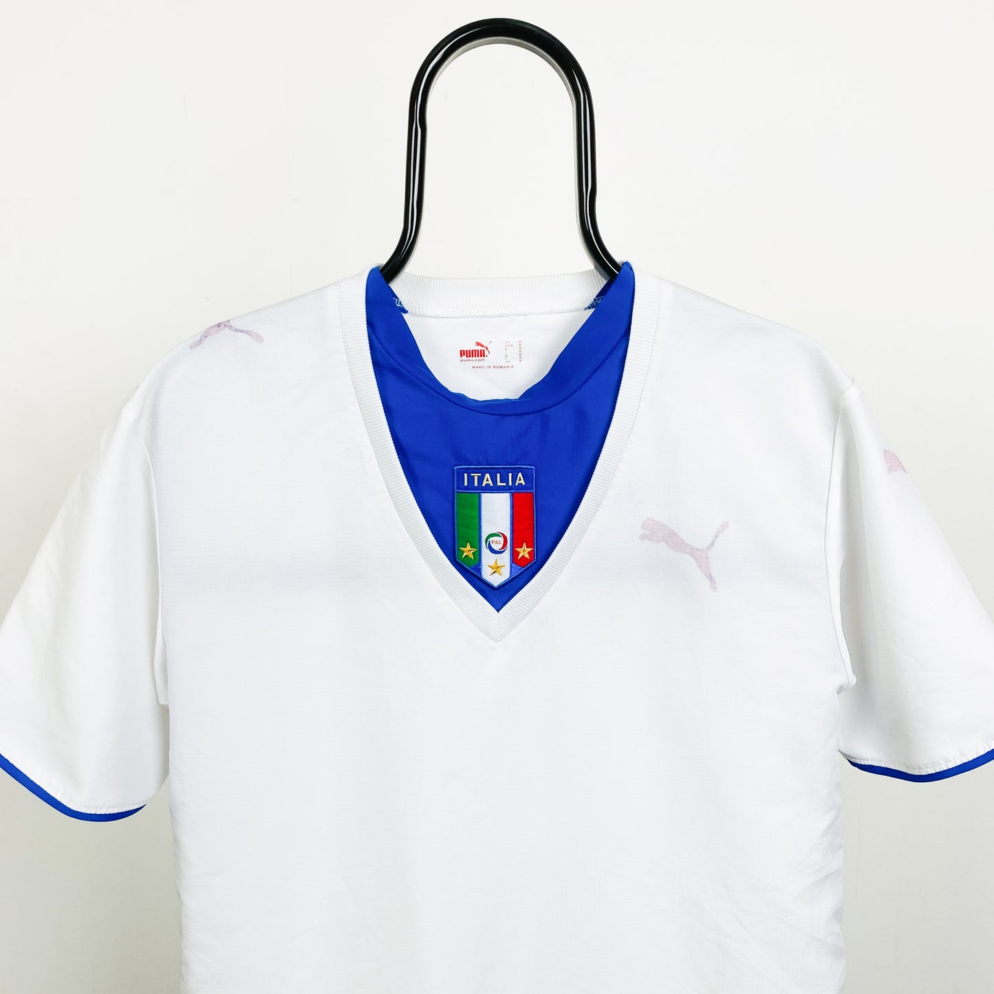 Retro Puma Italy Football Shirt T-Shirt White Medium