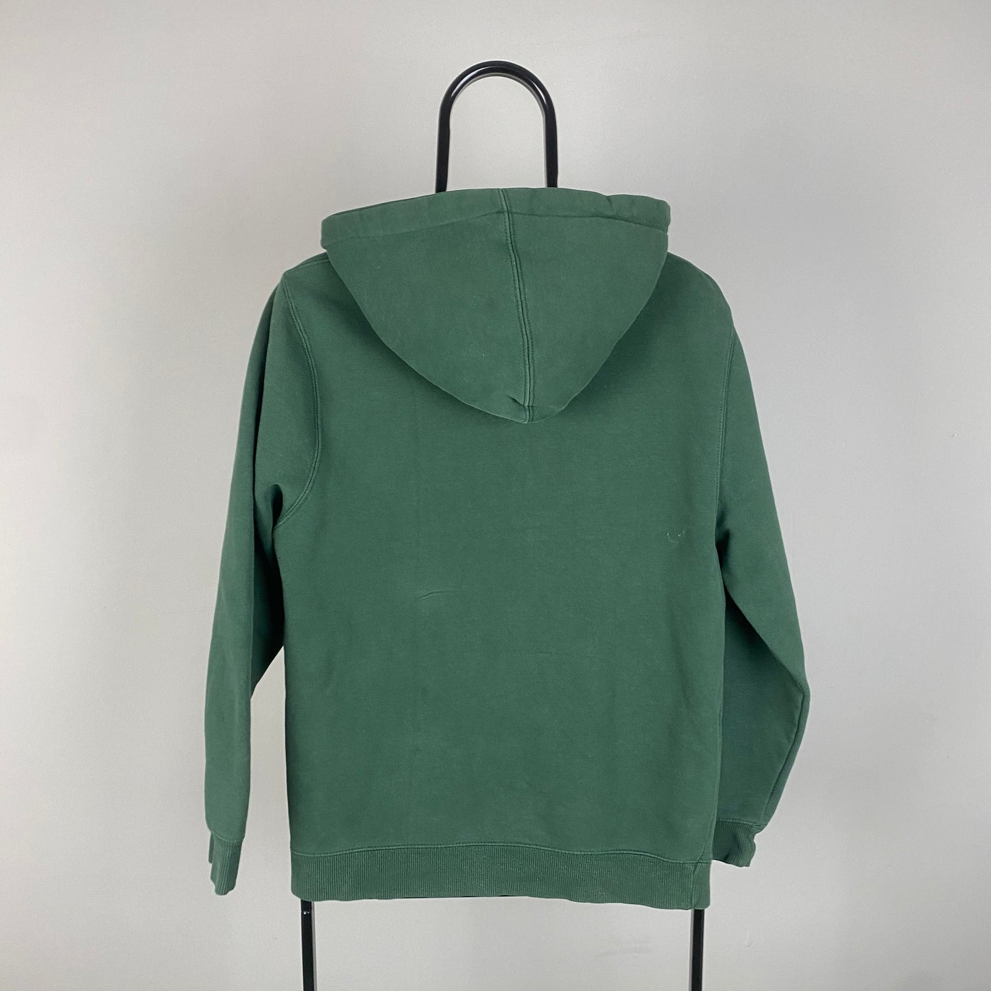00s Stussy Chenille Logo Hoodie Green Medium