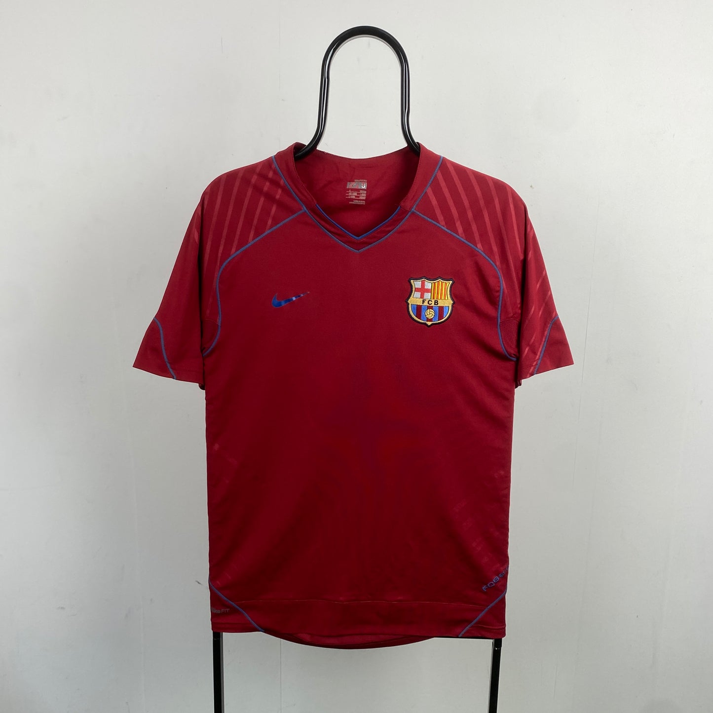 00s Nike Barcelona Football Shirt T-Shirt Red Small