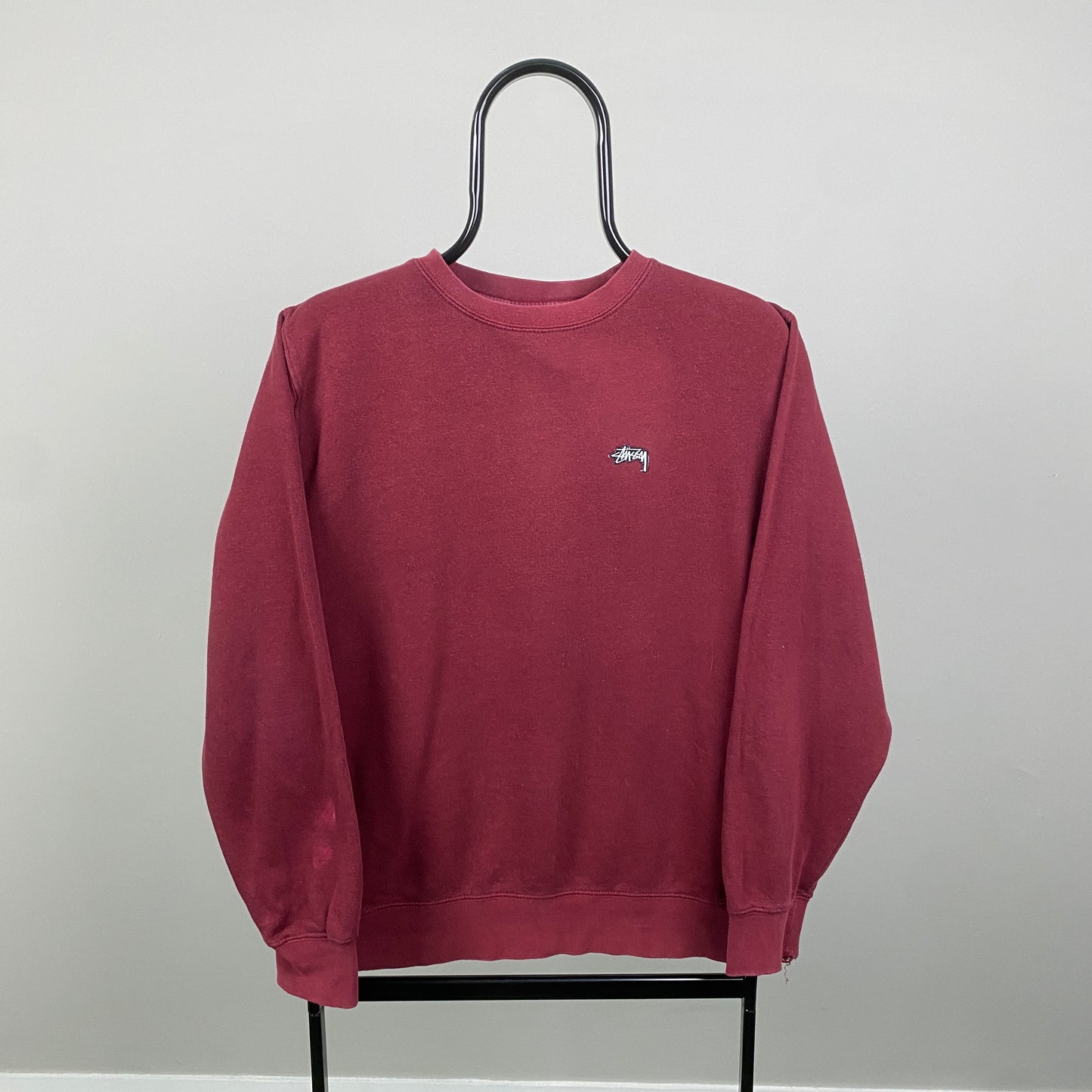 00s Stussy Sweatshirt Red Small
