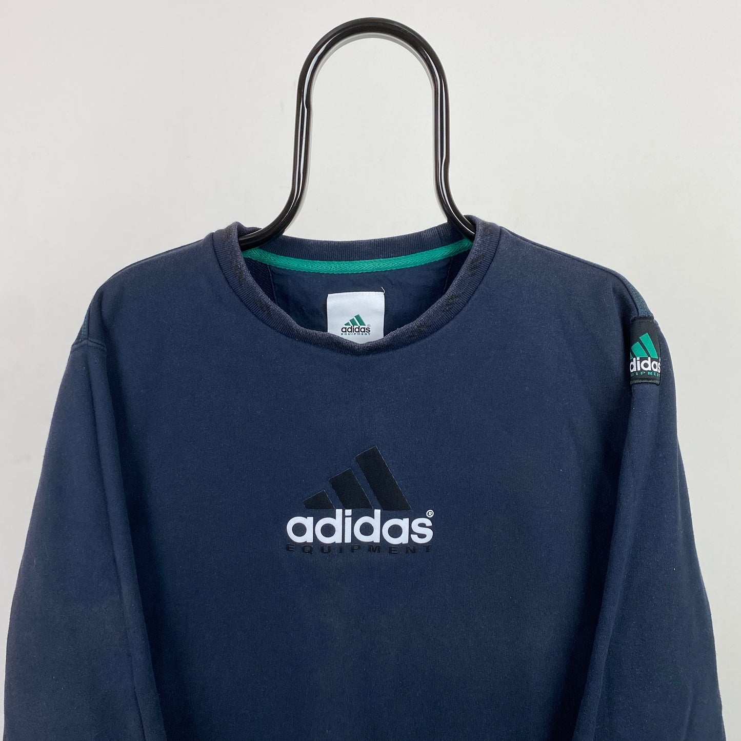 90s Adidas Equipment Sweatshirt Blue Small