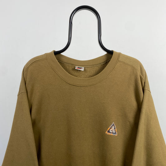 90s Nike ACG Sweatshirt Brown Large