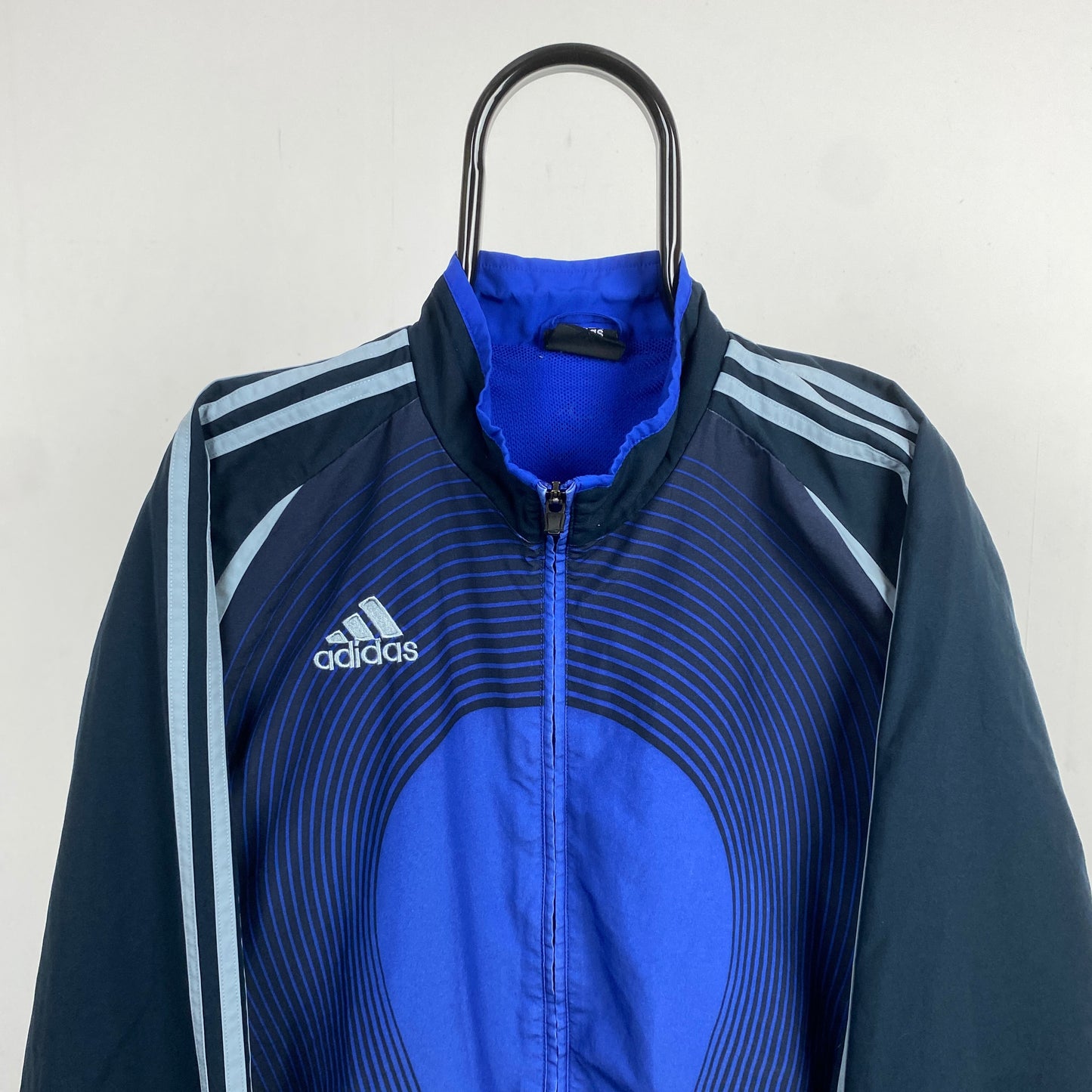 00s Adidas Windbreaker Jacket Blue Large