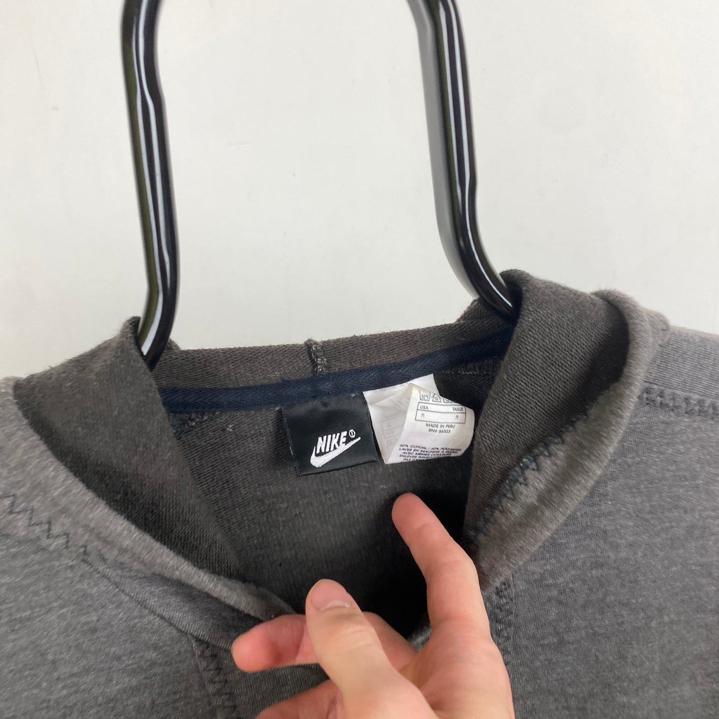 90s Nike Heavyweight Hoodie Grey Medium