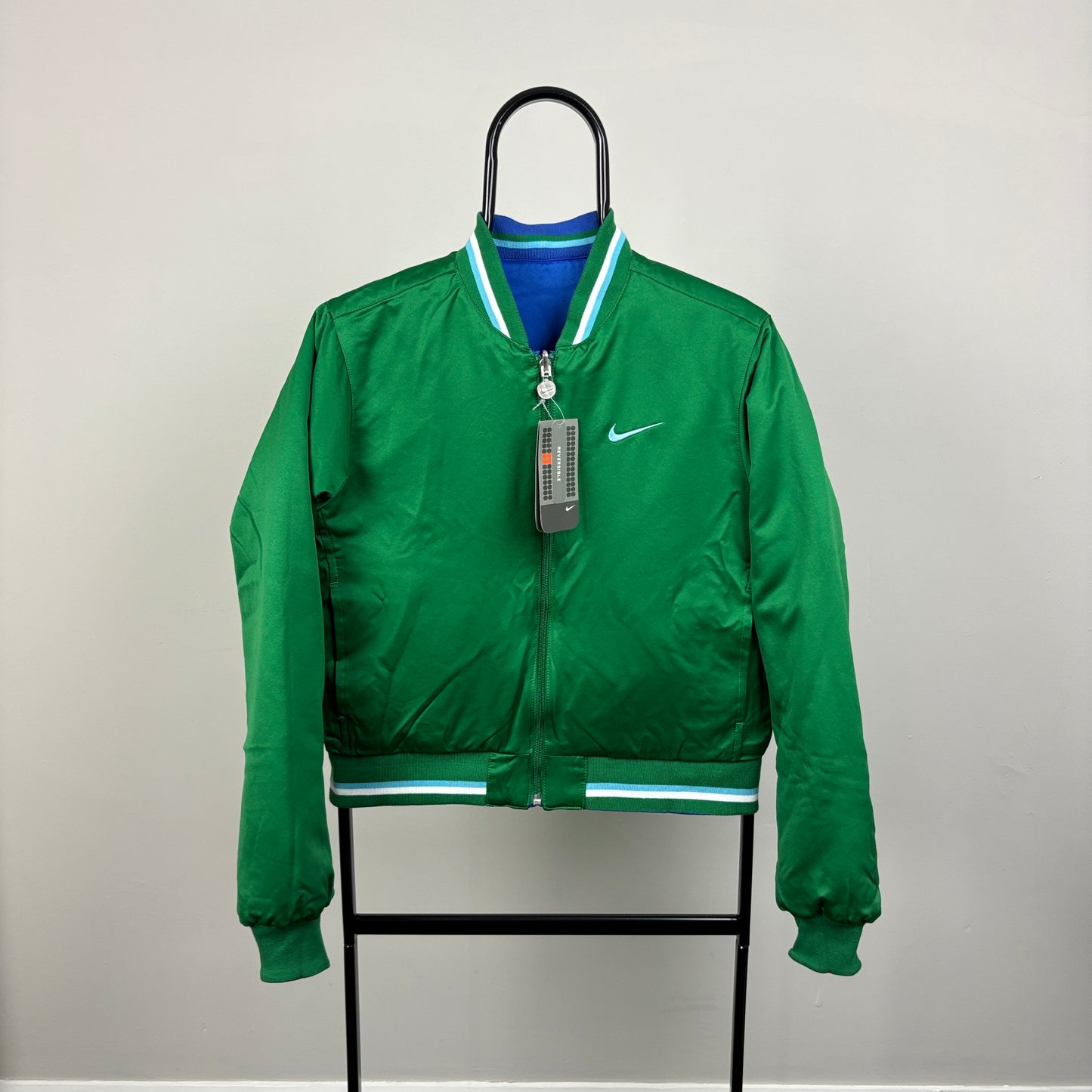 00s Nike Reversible Varsity Jacket Blue Medium